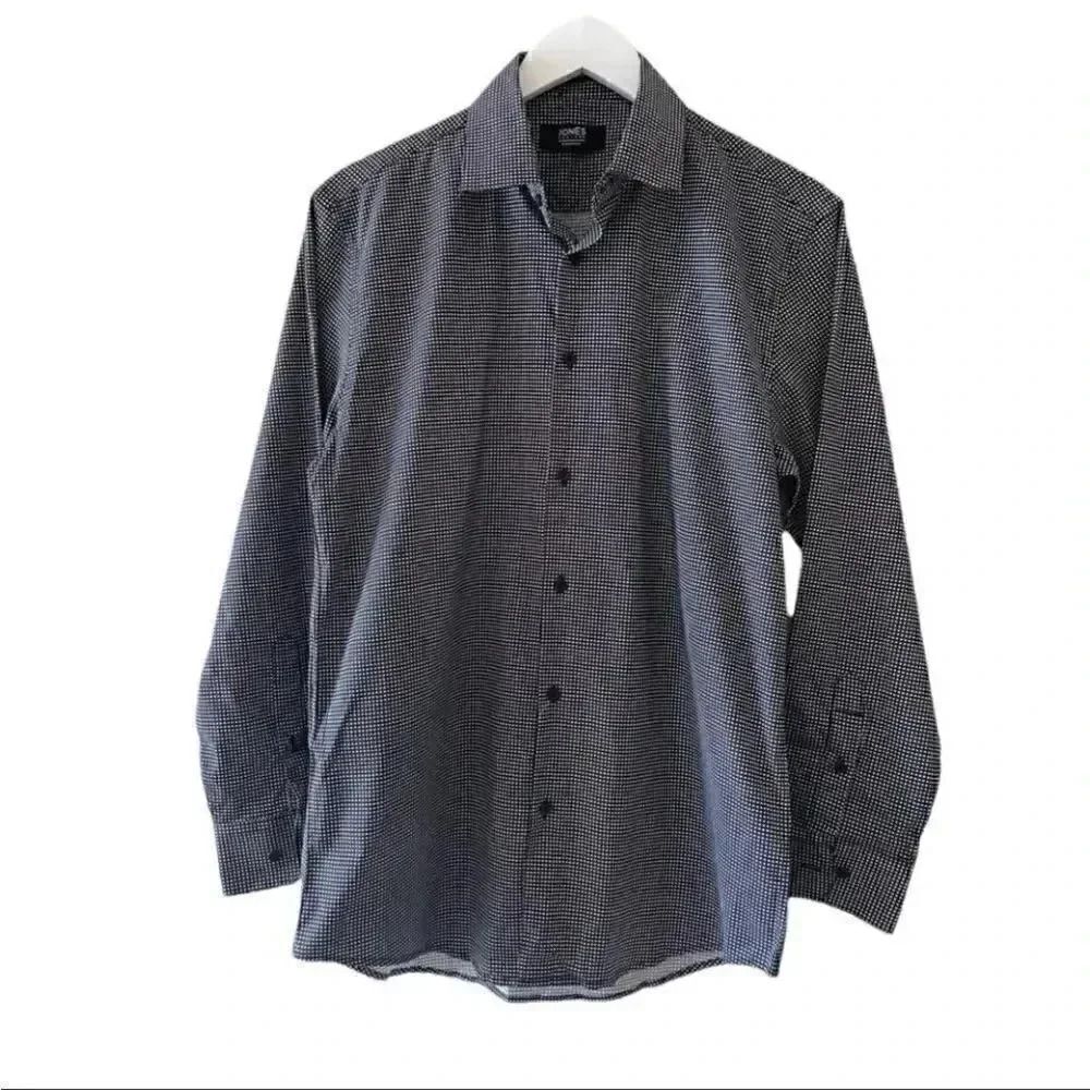 Jones New York Men's Slim-Fit Performance Stretch Cooling Tech Dress Shirt SZ M